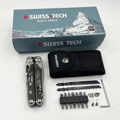 Swiss Tech 37-in-1 Multitool Pliers Folding Edc Scissors Survival Hand Tool