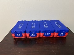 Red White And Blue Ammunition Box 38 357 44 45 Made In The USA