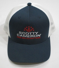 Scotty Cameron Crown Flexfit 2-Tone Trucker Hat Navy Blue Red White Cap – EUC