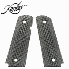 Kimber 1911 Full Size G-10 Black Warrior Pattern Ambi Grips Magwell cut 1100954A