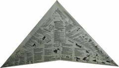 METHST Survival Metrics Head For Survival Triangular Bandana Cravat 100% Gray