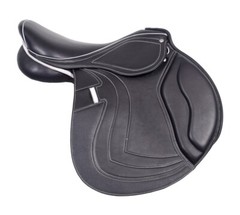 Leather Jumping/Close contact, Double Flap Changeable Gullets Saddle