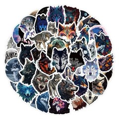 30Pcs Random Cool Nature Wolf Magic Animal Waterproof DIY Crafts Stickers Decal
