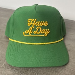 NEW Breezy Golf «Have A Day» Rope Green/Gold Snapback Golf Hat/Cap, Free Ship ⛳️