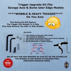 SAVAGE AXIS TRIGGER UPGRADE KIT SPRING OVERTRAVEL SCREW TRIGGER SHIMS WRENCHES