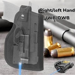 IWB/OWB Gun Holster for Handgun with Flashlight or Laser Concealed Carry Pistol