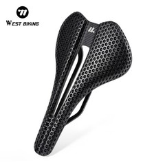 3D Printed Bicycle Saddle Hollow Carbon Fiber Seat Bow Cycling Bike Saddle 184g