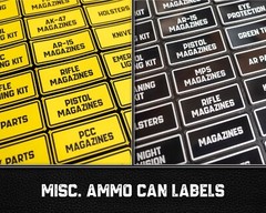 Misc. Various Ammo Can Label Stickers – Organize Your Ammo Can Storage
