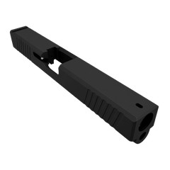 LFA Chamfered Cerakote Slide G17 Gen 3 Iron Sight Cut Black