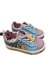 Bluey & Bingo Toddler Girls Size 7 Glitter Slip-On Court Sneakers shoes