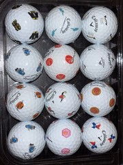 12 Rare Callaway Chrome Tour Truvis Fun Logo Mystery Mix AAAA Golf Balls