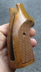 Vintage Herrett’s Checkered Walnut Grips For Ruger Speed Six 6 RNSR Round Butt