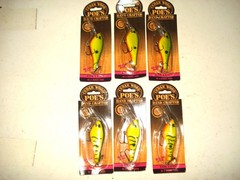 Vintage Poe’s Cedar Wood Rick Clunn RC3 Crankbait Lot of 6 New in Pkg Lot 1