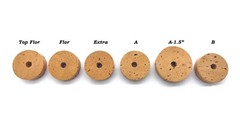 Cork Rings for Rod Building, Natural Top Flor, Flor, Extra, A and B