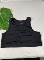 NEW BEYOND YOGA [ PLUS 3X ] High Neck Racer Back Sports Bra in Black #T850