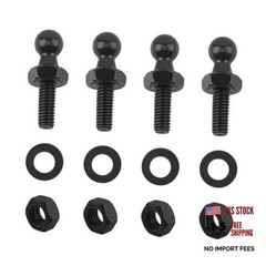 4PCS Car 10mm Ball Stud with Spacers & Nuts,M6 Car Gas Struts Ball Stud Kit as