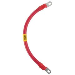 1/0 Red Battery Interconnect Cable 12″ with 3/8″ Lugs ASSEMBLED IN USA