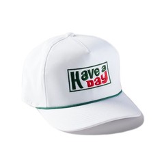 NEW Breezy Golf «Have A Day» Retro Rope White Snapback Golf Hat/Cap