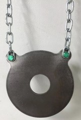 AR500 Steel Target 10″x1/2″ Bullseye Gong Target 3″ Center 4″ Gong Included