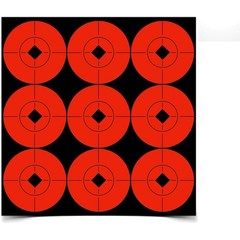 Non-Reactive Bull’s-Eye Shooting Targets – 180 Bright Orange Spots for Accuracy