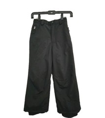 Free Country Unisex Kids Water Resistant Snow Pant Solid Black Size M (7/8)