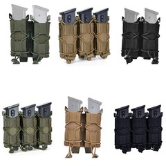 Tactical 9mm Triple Double Single Mag Pouch Military Pistol Rifle Magazine Pouch