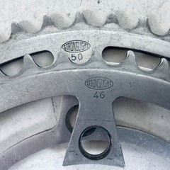 Stronglight Vintage Half-Step Double Chainring Set 50/46 122 BCD Steel