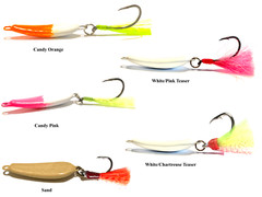 2pk Goofy Jigger Fleas Pompano Jigs With Teaser 3/8oz 1/2oz 3/4oz Various Colors
