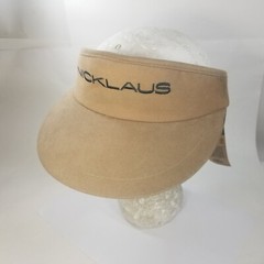Jack Nicklaus Visor Hat Cap Golf Club Beige Strap Adjustable Wide Brim with Tags