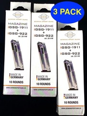 ATI GSG-1911 & GSG-922 22 LR 10 rd Magazine German Sport Gun *3 PACK – GERMM1911