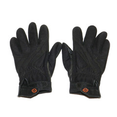 Harley Davidson Black Pigskin Leather Motorcycle Riding Gloves Size L Women’s
