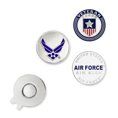 PinMart’s Officially Licensed USAF Veteran 3 Ball Markers and Hat Clip