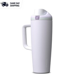 Versatile 30oz FreeSip Hydration Tumbler with Built-in Straw and Push-Button Lid
