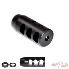 Muzzle Brake Recoil Compensator w/ Jam Nut + Crush Washer 1/2″X28 Steel for .223