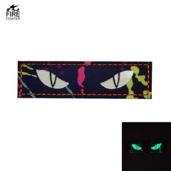 Glow in the Dark Cats Eyes Firefighter Ranger Patches Army Marines Morale Hook a