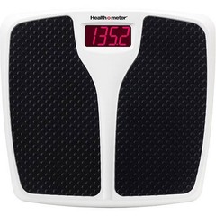 Black White Split Mat Digital Weight Scale Health o meter Max 400lb with LED