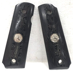 NEW COLT 1911 1991 GOVERNMENT Model GRIPS with RAMPANT COLT Medallions MINT cond