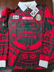 ABA Sport Mexico JERSEY Seleccion Mexicana 1998 reedicion Aba Sport Red Green LS