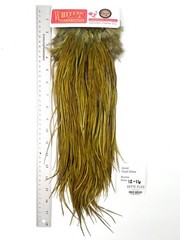Whiting Farms Hackle Rooster Saddle – dyed Dark Olive – Bronze Grade (#2)