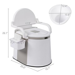 20L Outdoor Toilet Portable Travel Toilet for Camping Hiking Toilet White US