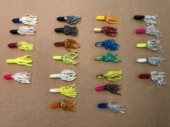 2″ Solid Body Flared Skirt Crappie Tube Jigs, 100 pack, Choose Color, USA Made