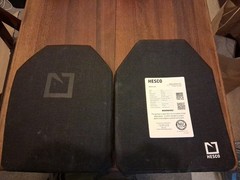 Hesco 3810 SA-MC-L Level III+ Armor Plates, Large Shooter Cut, Set of 2