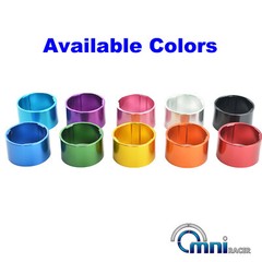 1-1/8″ OMNI Racer WORLDS LIGHTEST Alloy Headset Spacer Set: 2,3,5,10,15,20mm
