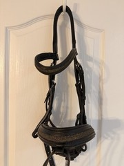 Otto Schumacher Venedig Snaffle Bridle, Custom Gold Sparkle