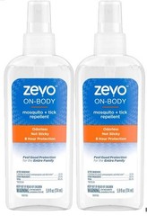 2 – Zevo On Body Mosquito + Tick Repellent Pump Sprays – 5.9 fl oz: 8 Hour Prote