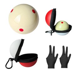 6 Dots Cue ball with case,Training Billiard Ball,2 1/4″ Pool Cue Ball with Si…