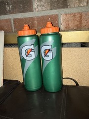 Two of Official Gatorade 32 fl oz Squeeze Water Bottle Sports Drink, Preowned
