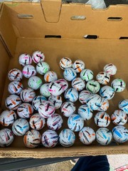 50 TAYLORMADE SPEED SOFT ASSORTED PAINT GOLF BALLS =MINT= 5-A