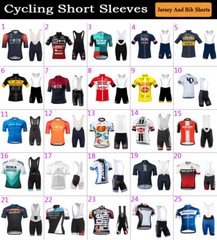 Mens Cycling Team Jersey Bib Shorts Cycling Short Sleeve Jersey cycling team kit