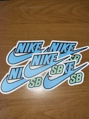 Nike SB Sticker Dark Blue with Green Matte x5 Sticker (FREE SHIP + NO TRACKING)